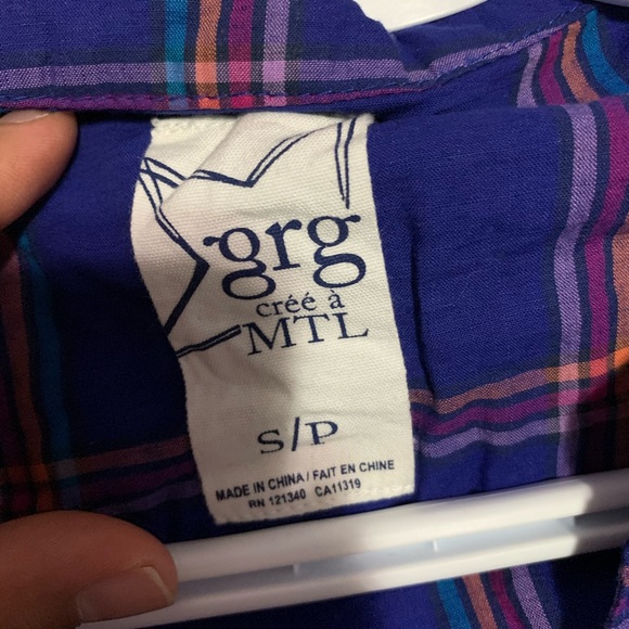 3 for $15 Garage Blue Plaid Shirt - Picture 8 of 9